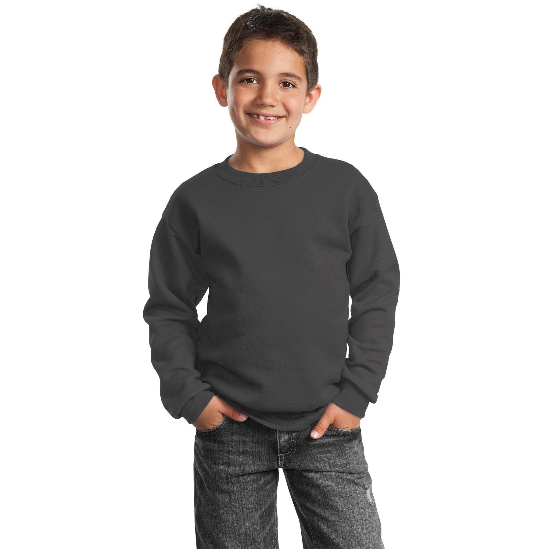 Port & Company-Port & Company® - Youth Core Fleece Crewneck Sweatshirt. PC90Y-MedTech-4
